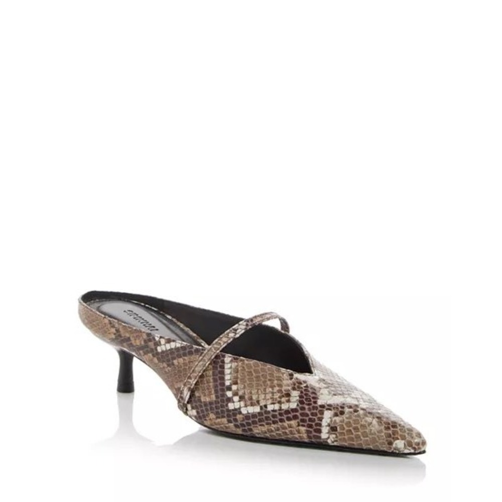 Simkhai Sylvie Embossed Snakeskin Slingback Kitten Heel Size 38